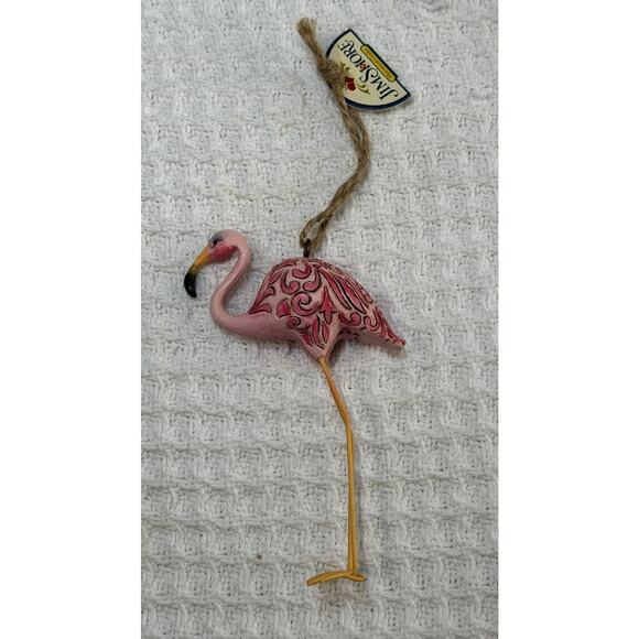 Jim Shore Pink Flamingo Tree Ornament 4.75"TALL 4014458 Christmas Holiday - Picture 1 of 3